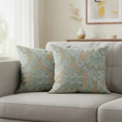 Bloom Pattern Jacquard Cushion