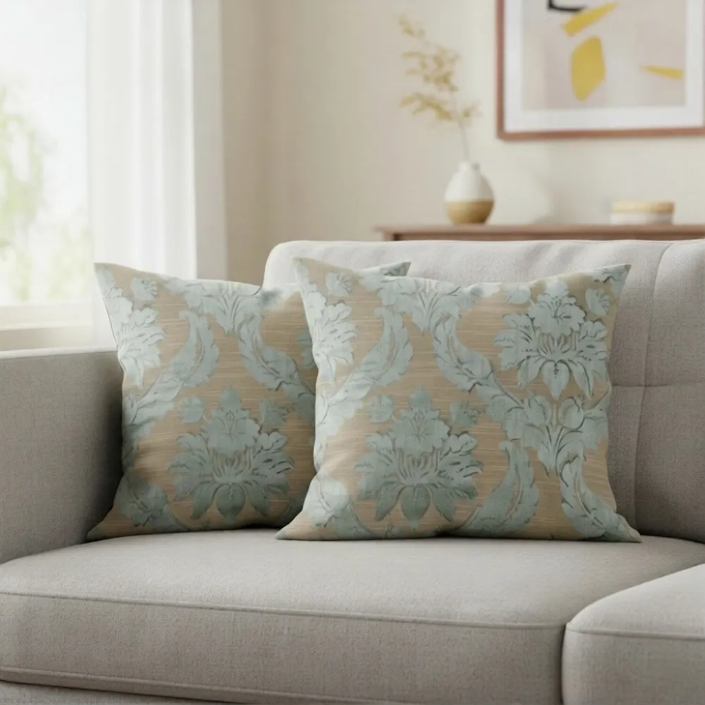 Bloom Pattern Jacquard Cushion