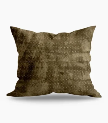 Brown Polka Dots Velvet Cushion
