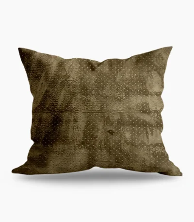 Brown Polka Dots Velvet Cushion