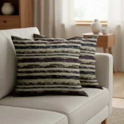 Brown Striped Texture Cushion