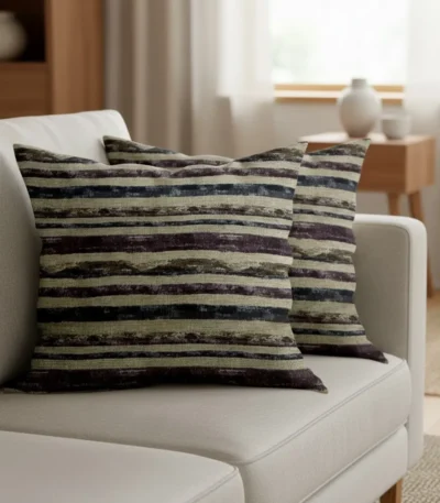 Brown Striped Texture Cushion