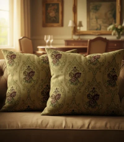 Elegant Floral Tapestry Cushion