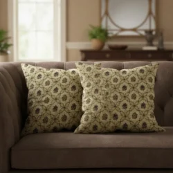 Floral Cushion Royal Gold