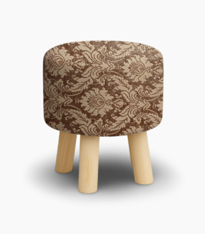 Floral Round Wooden Stool Pakistan