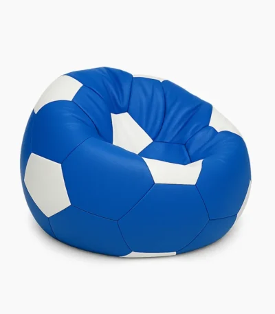 Football Bean Bag Blue White