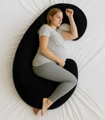 Full Body Support Pragnancy Pillow Black