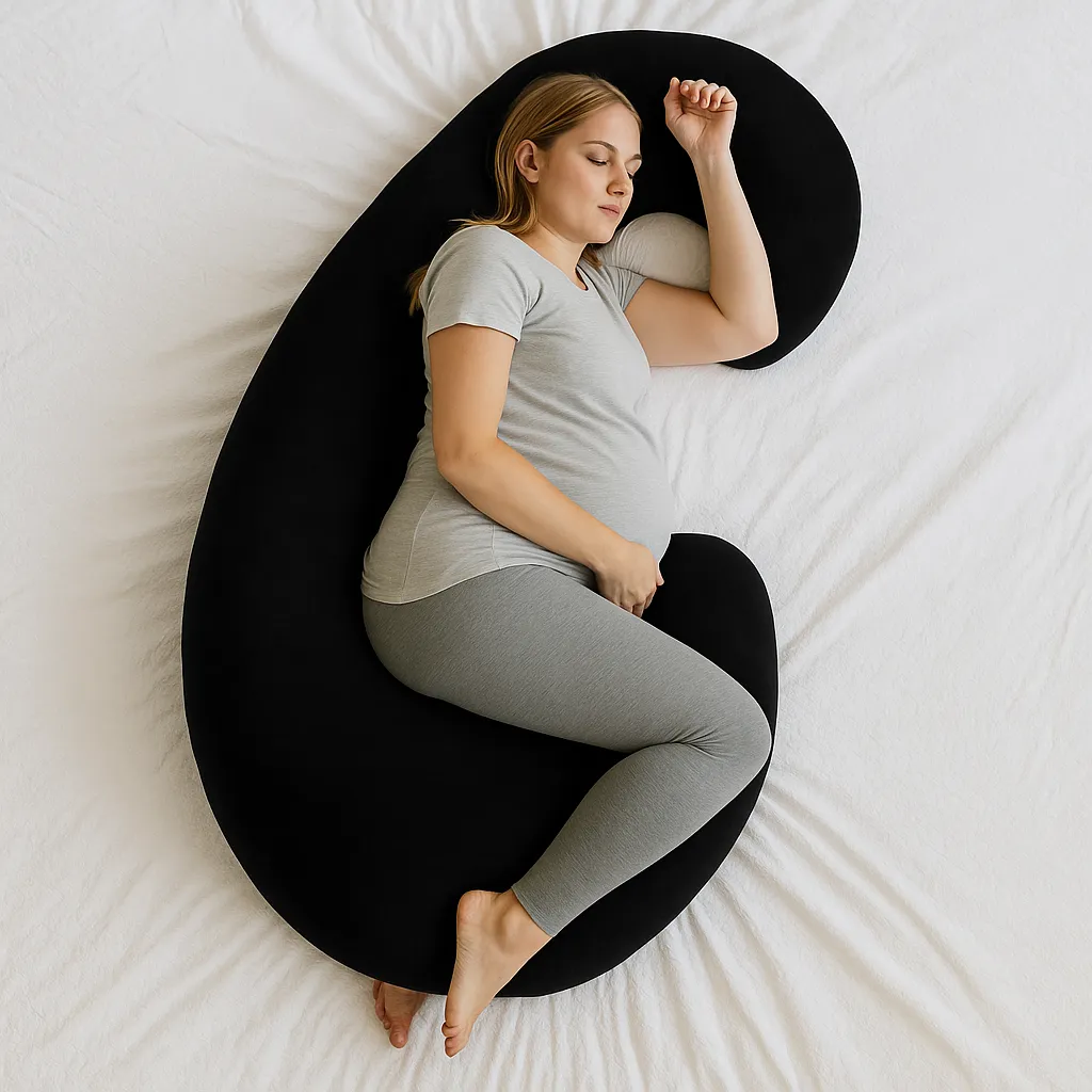 Full Body Support Pragnancy Pillow Black