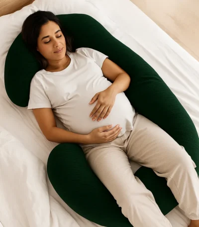 Full Body Support Pragnancy Pillow Green