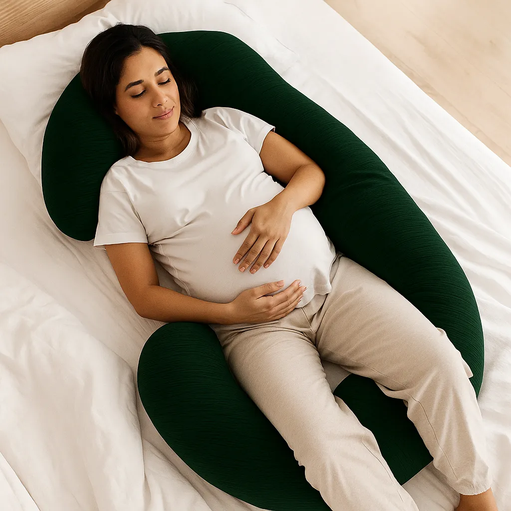 Full Body Support Pragnancy Pillow Green