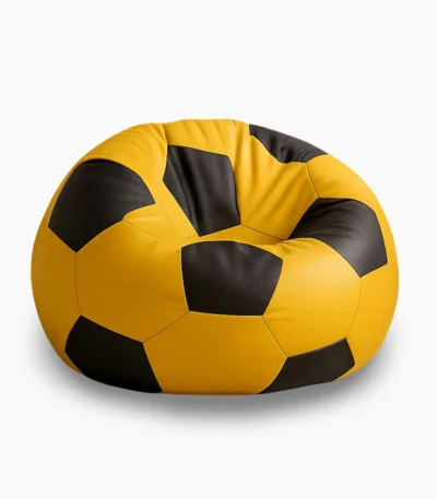 Gold Black Football Bean Bag