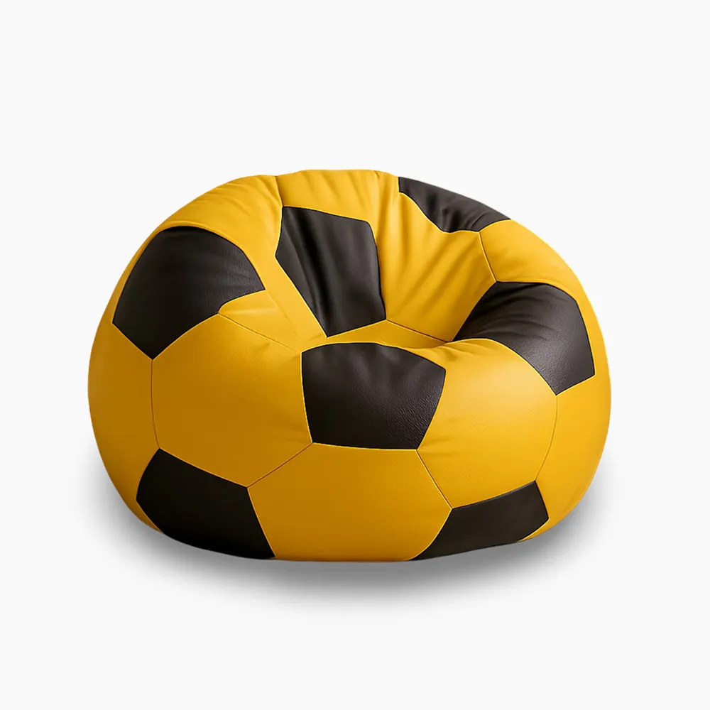 Gold Black Football Bean Bag