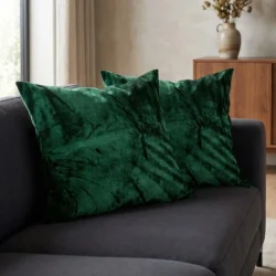 Green Velvet Cushion Soft Luxury