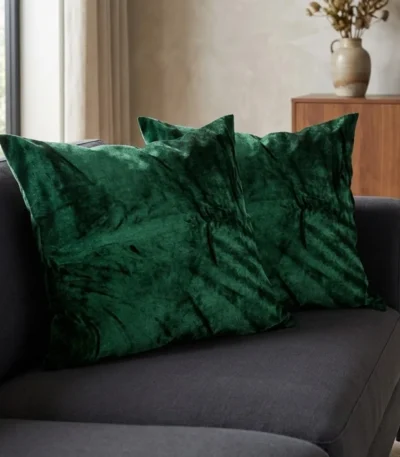 Green Velvet Cushion Soft Luxury
