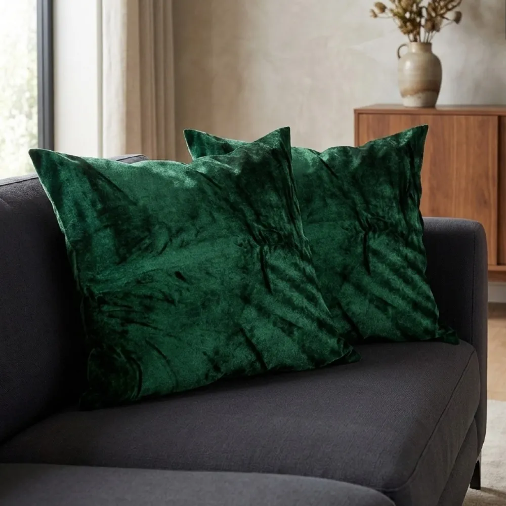Green Velvet Cushion Soft Luxury