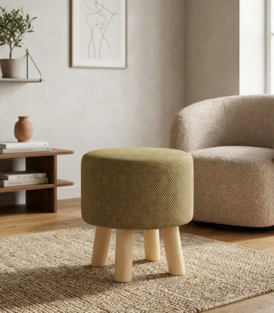 Modern Checkered Round Stool