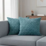 Modern Teal Cushion Geometric