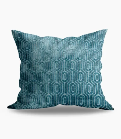 Modern Teal Hexa Cushion