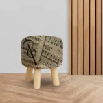 Musical Notes Wooden Stool