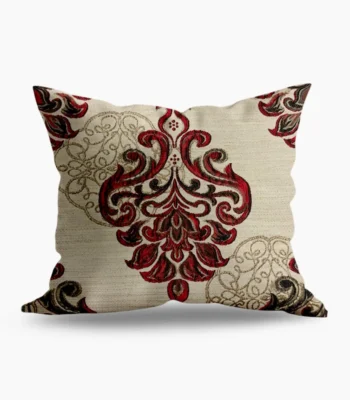 Red Floral Decorative Cushion
