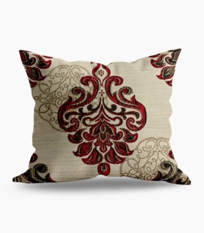 Red Floral Decorative Cushion