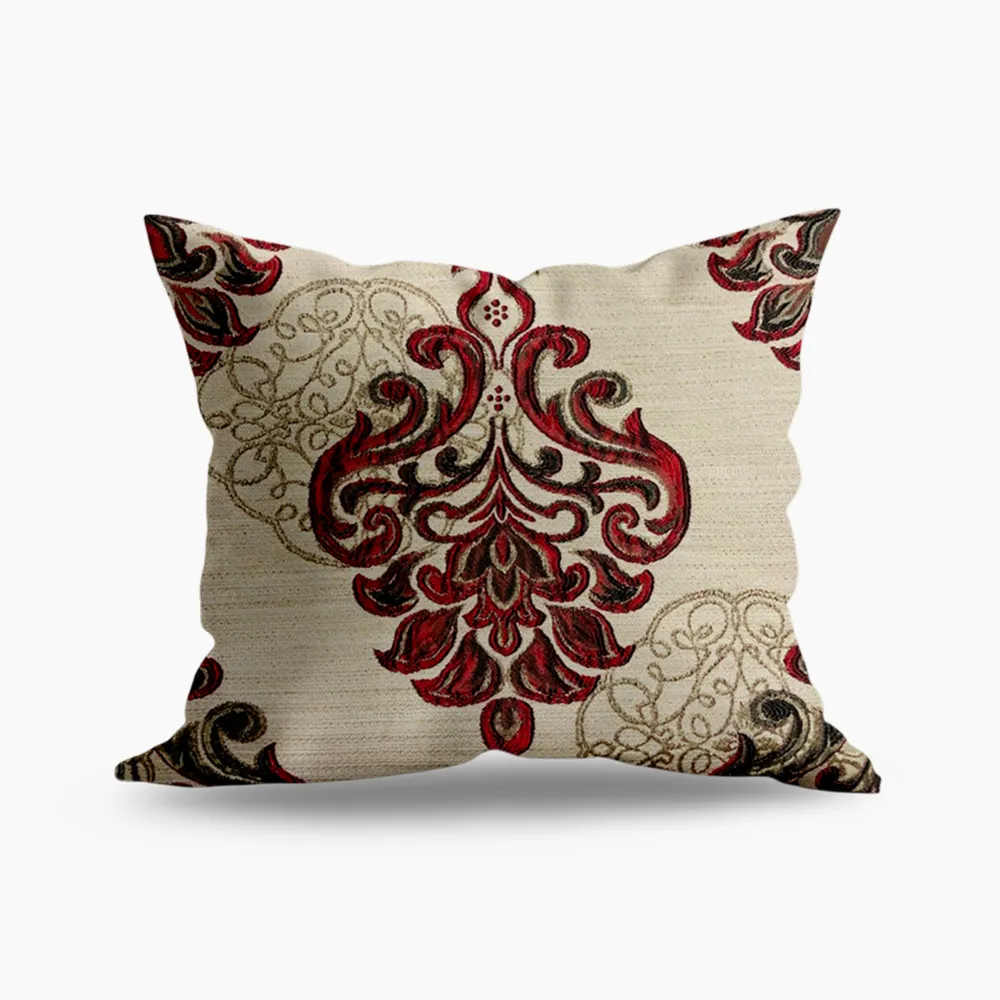 Red Floral Decorative Cushion Red Floral Decorative Cushion