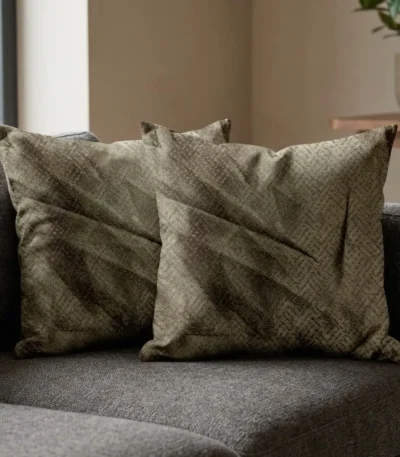 Silk Cushion Earthy Brown Design