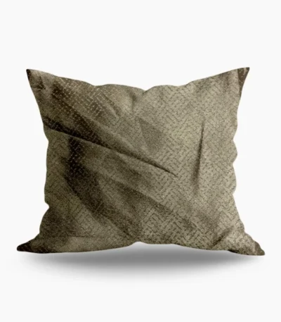 Textured Brown Silk Cushion