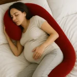 Velvet C Shaped Pillow Full Body