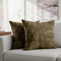 Velvet Cushion Brown Polka Style