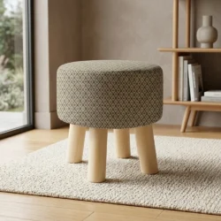 Vintage Texture Round Wooden Stool