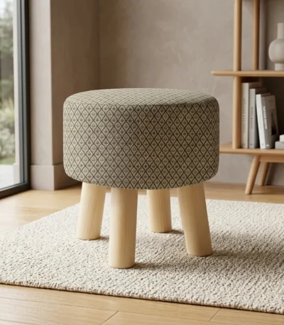 Vintage Texture Round Wooden Stool