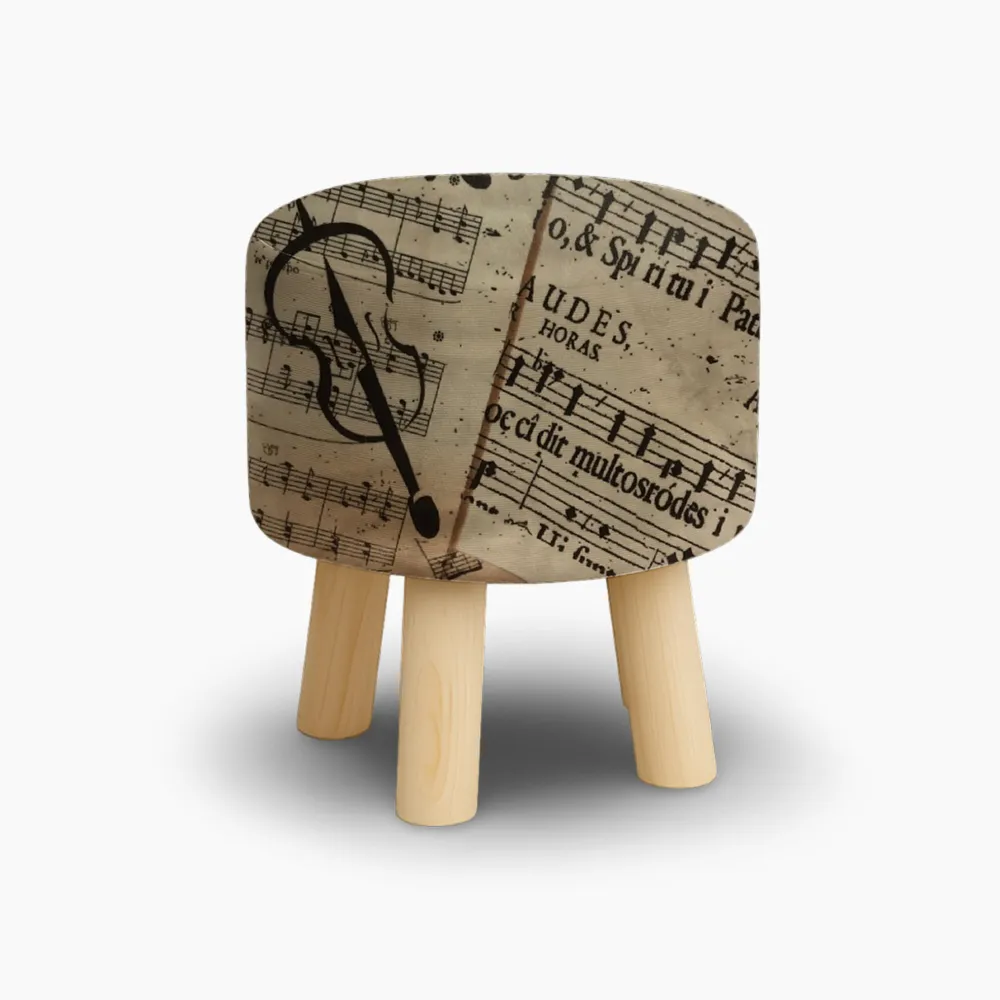 Wooden Stool With Music Design Pakistan