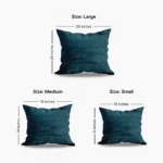 Blue Textured Throw Cushions Dimensions