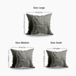 Elegant Silver Silk Cushions Dimensions