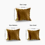 Luxury Golden Silk Throw Cushions Dimensions