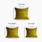 Plain Golden Velvet Cushions Dimensions